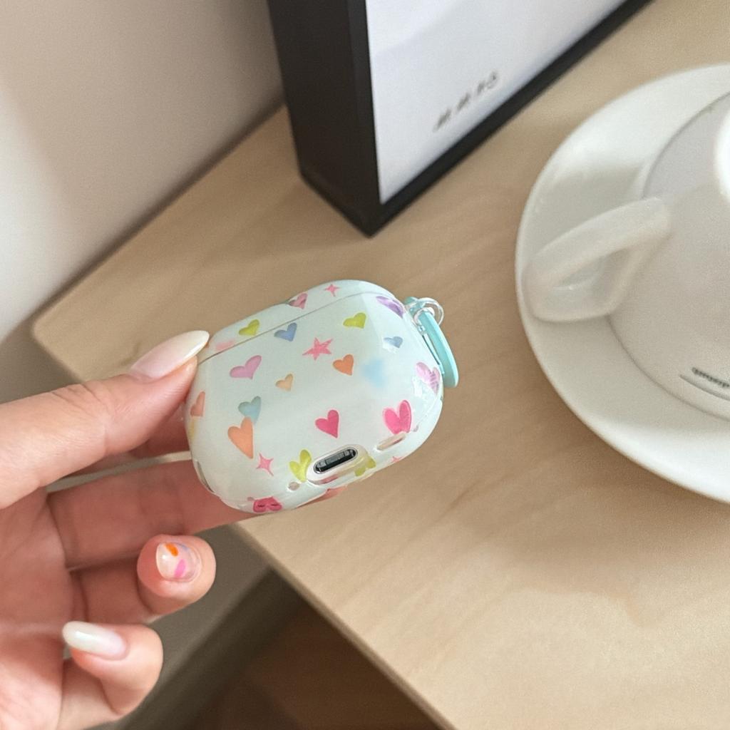 Blue Background Color Love Applies To AirPods1 Earphone Case Creative Apple 1/1st Generation Airpodspro1 Protective Case