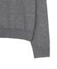 NOIRER Silk Wool Blend Deep V-Neck Knit (Gray)