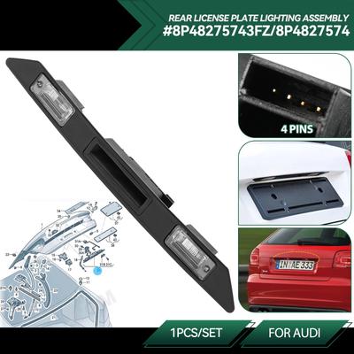 Heckklappengriff mit Kennzeichenbeleuchtung für A3 A4 A6 B6 B7 Q7 RS3 S4 8P48275743FZ Heckklappengriff 8P4827574