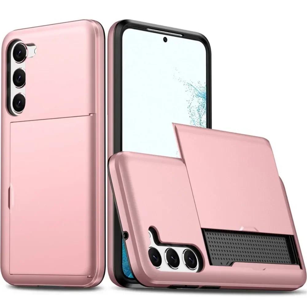 Case for Samsung Galaxy S26 S25 S24 S22 S23 S21 FE Note 20 Ultra Plus A56 A17 A16 A36 Card Holder Slot Shockproof Wallet Cover