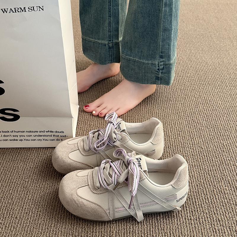 

Popular increase in German training shoes for women 2025 spring and summer new retro versatile Forrest Gump shoes platform sports and leisure shoes 40 бежевый