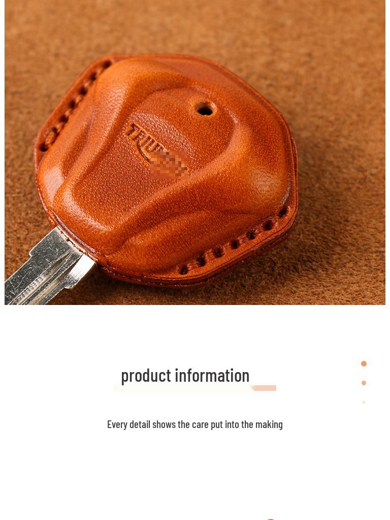 Genuine Leather Retro Key Bag for Triumph T120/T100/Bobber Motorcycle