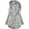 Women's Winter Hooded Fur Collar Zipper Slim Warm Cotton Coat Parka