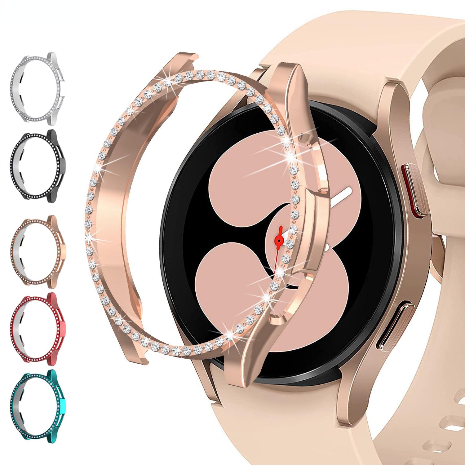 

Чехол для Samsung Galaxy Watch 4, чехол 40 мм, 44 мм, аксессуары, Bling Diamond, бампер для ПК, Samsung Galaxy Watch 4 Classic, 46 мм, 42 мм, протектор Galaxy watch 4 40mm золотой