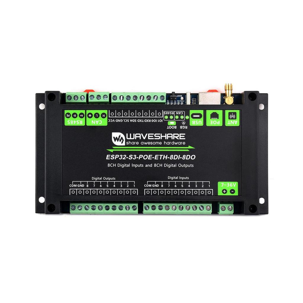 ESP32-S3 Industrial Control Board: 8-Channel Digital I/O Controller with Multiple Isolation Protections