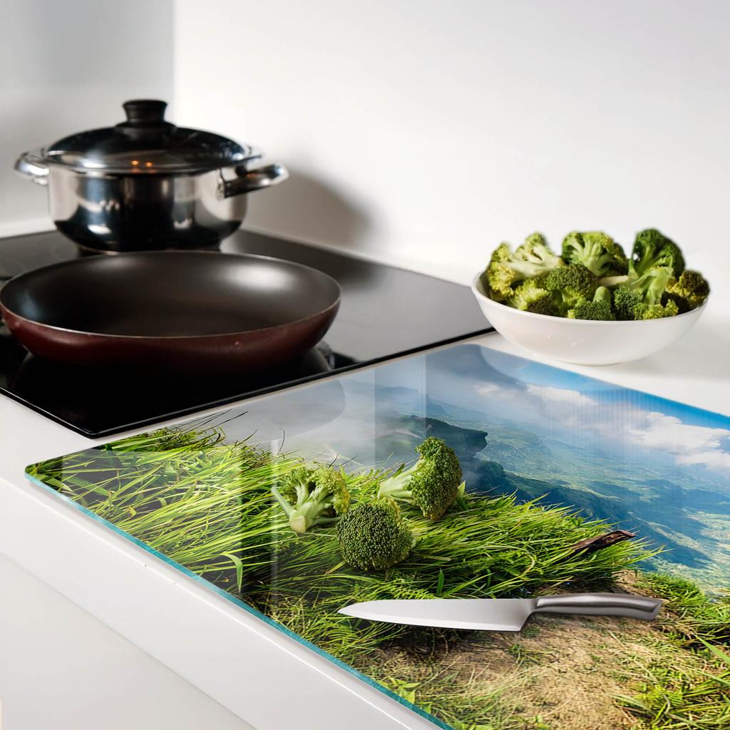 Tempered Multifunctional Decorative Glass Board Path Top 80x52 cm