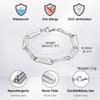 Paperclip Chain Bracelets for Men Women,8.3mm Simple Stainless Steel Links Wristband,Stylish Unisex Jewelry Gift