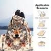 1PC Wolf Elements printed blanket, all season lightweight home office outdoor nap multifunctional blanket A7