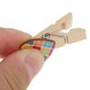 100x Heart Wood Clips Photo Paper Pegs Scrapbooking Embellishments 35mm
