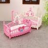 Dollhouses Crib Model Realistic Dollhouses Mini Crib Realistic Play Single Realistic 1:12 Model Mini Size Toy