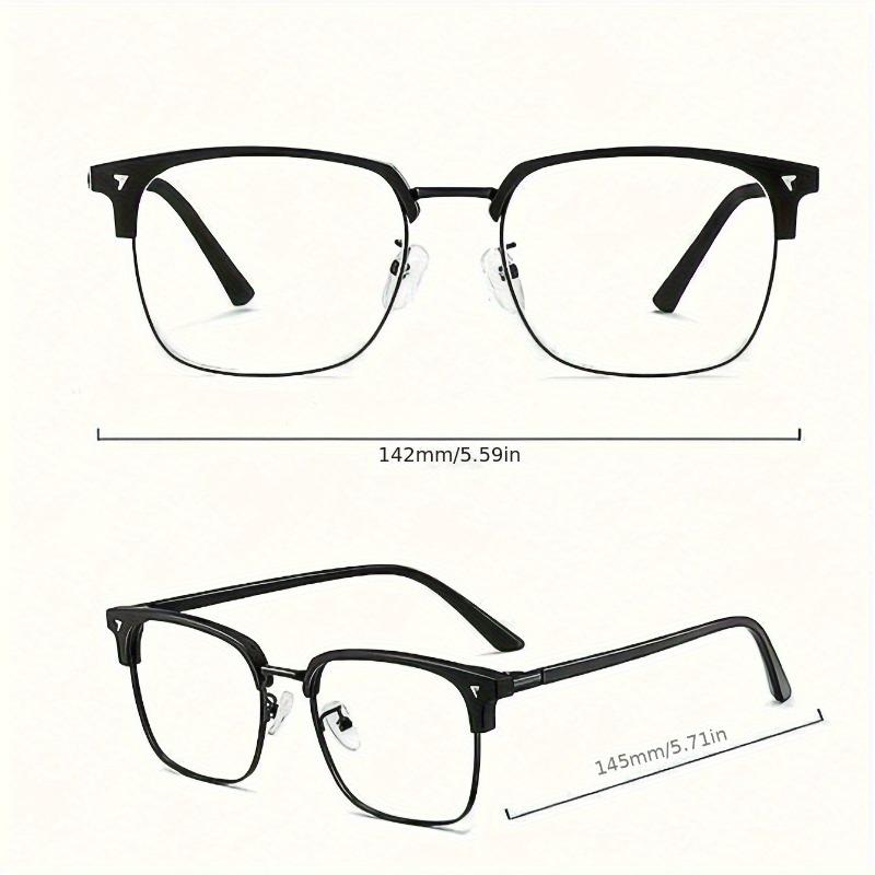 Men's High-definition Anti Blue Light Glasses - Retro Transparent Lens Full Frame Design Fashionable Unisex Glasses