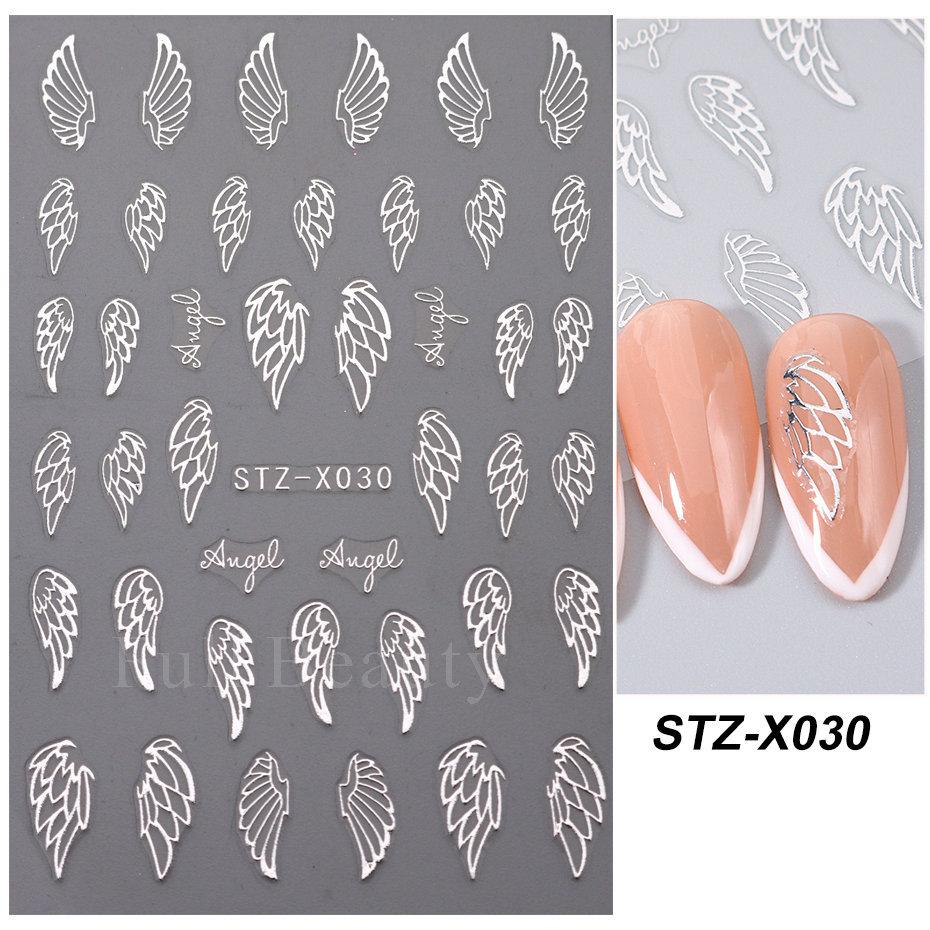 Nail Art Stickers New Chinese Style Butterfly Cat Eye Butterfly Beads Adhesive Nail Stickers