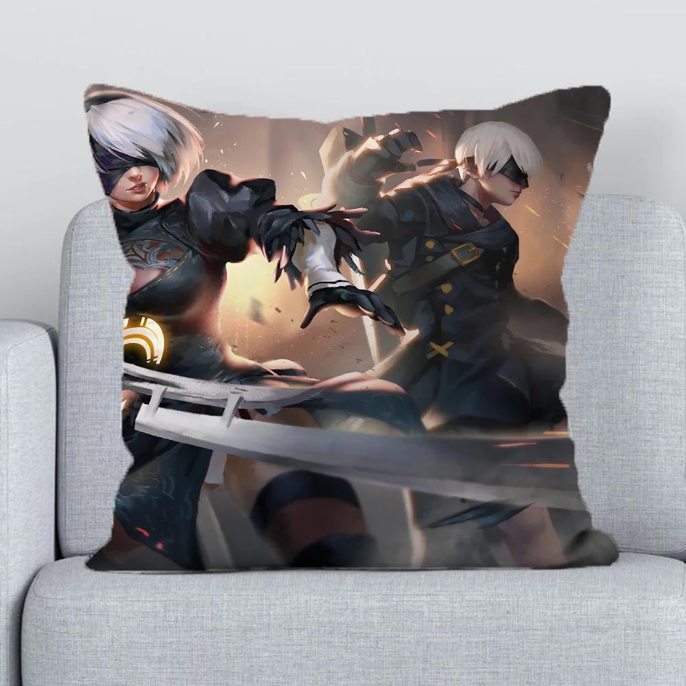 

Nier Pillowcase 45*45 Chair Cushion Cover 45x45cm Pillow Covers Decorative Cushions for Bed Pillowcases 40x40 Lounge Chairs Sofa 12x12Inch