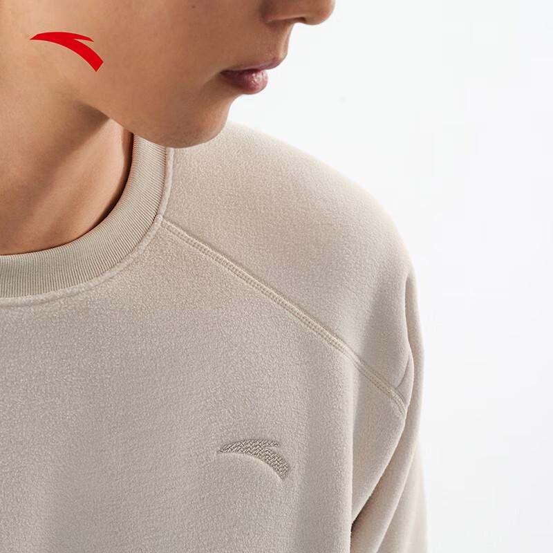 ANTA Men's Fleece-Lined Round Neck Sweatshirt