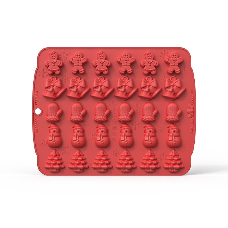 Christmas Silicone Mold: 5-Cavity for Tree, Gloves & Figurines