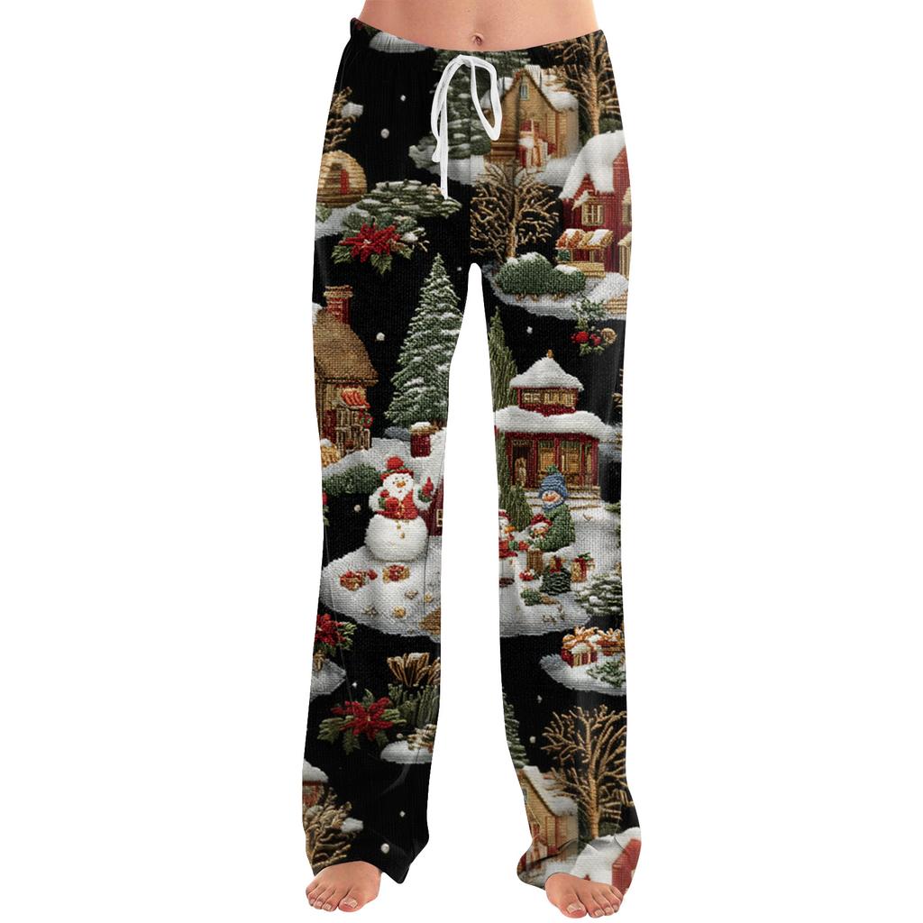 Women's Fashion Loose Casual  Printed Casual Pants