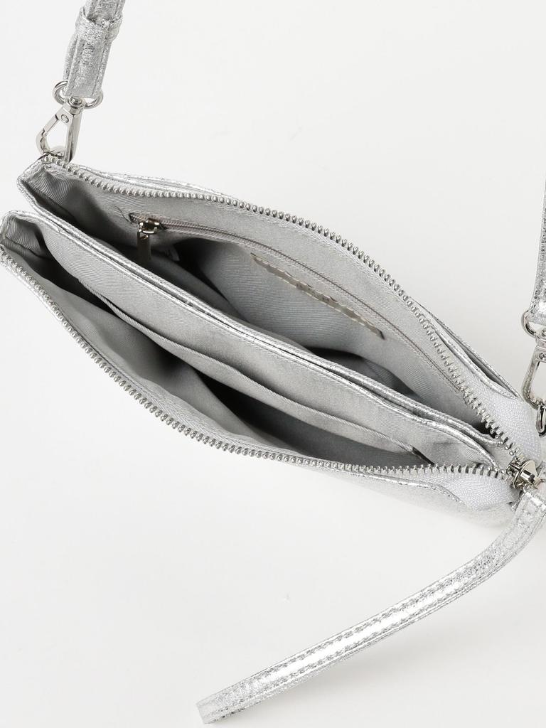 B:MING LIFE STORE by BEAMS Leather Multi Shoulder Bag, Women's, Silver, One Size