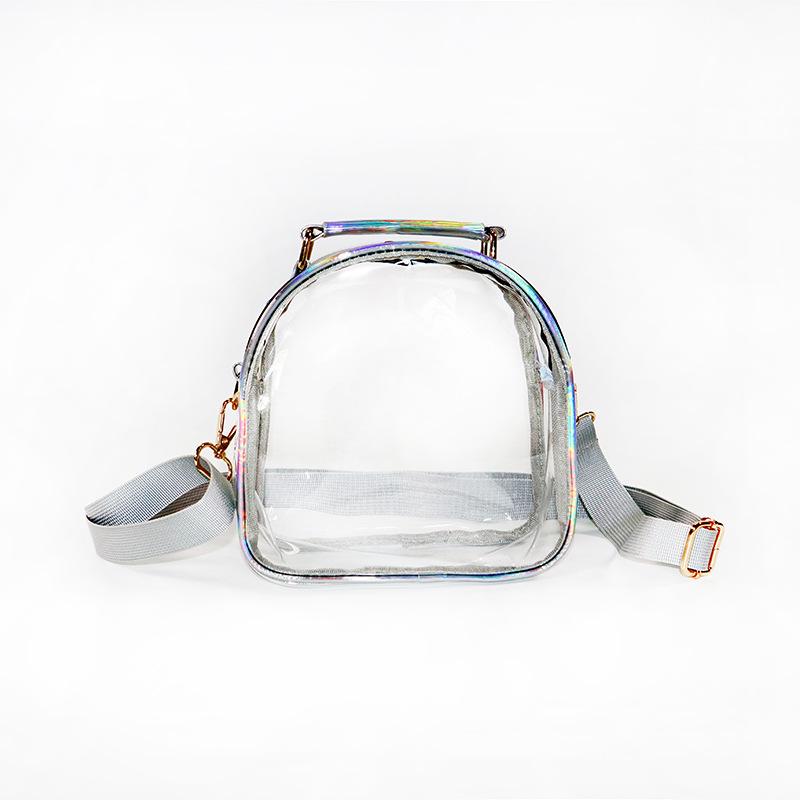New Transparent Laser Single-Shoulder Crossbody Mini Jelly Handbag - Trendy PVC Women's Bag