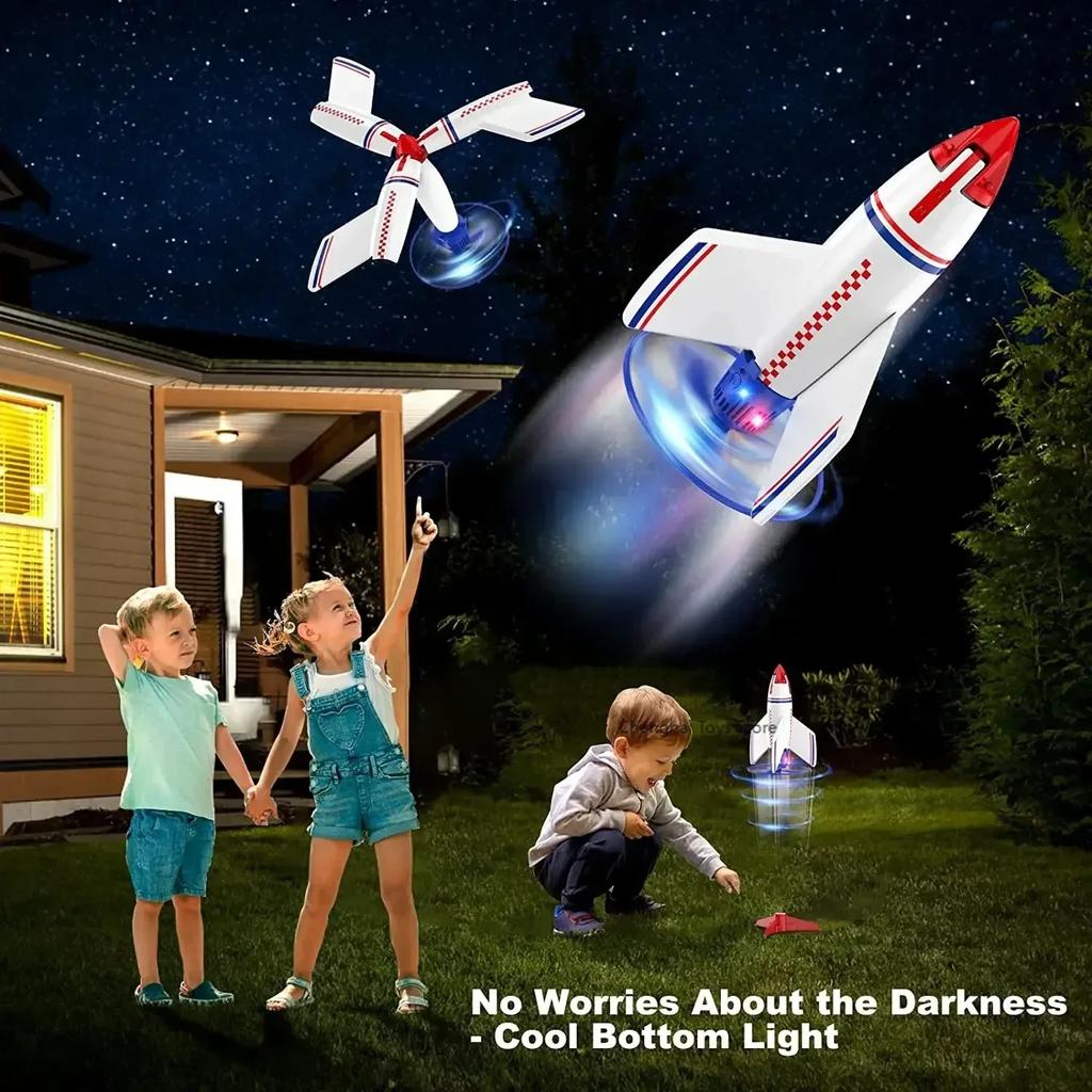 Acheter Jouets Lance-roquettes Électriques Nouvelle Exploration Spatiale Fusée Avec Parachute Jouets d'Extérieur pour Enfants Jouets pour Enfants Kit de Modèle de Fusée