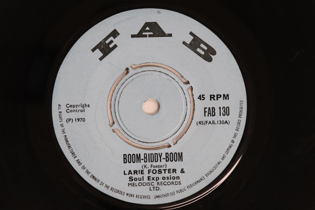 

7inch Record LARIE FOSTER SOUL EXPLOSION Boombiddyboom Next To Me FAB130 FAB 1970 UK Reggae Ska Dub Used
