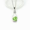 Necklace Scratch-resistant Minimalistic Alloy Heart-shaped Faux Crystal Bottle Choker Pendant Chain Women Gift