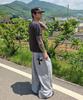 Fuzzy Scan Crosspatch Curved Balloon Pants Black
