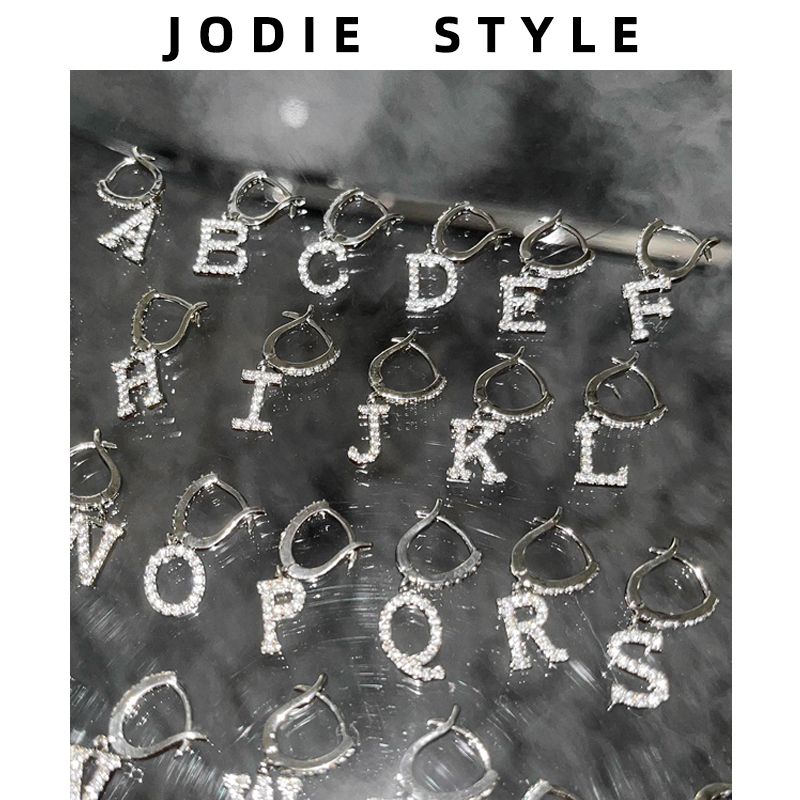Fashion Minimalist English Letter Full Diamond Women Ins Zircon X Letter (Single)