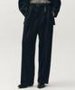 NOIRER Lux Wool Wide Slacks (Navy)