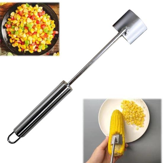 Maiskreller Rustfritt Stål Maisthresker for Kolbemais Ergonomisk Håndtak Raskt Verktøy for Fjerning av Maiskorn for Kjøkken Grill