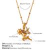 Fashion Light Luxury Bear Pearl DIY Pendant Necklace Stainless Steel Gold Plated Versatile Necklace