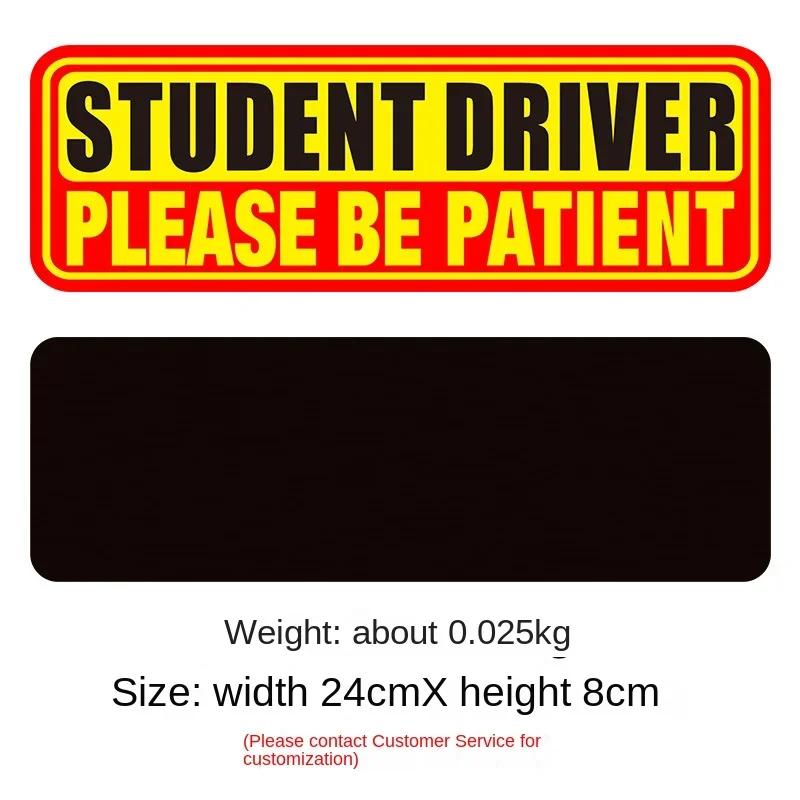 Novice Car Stickers, Logo Reflective Stickers Distance Keeping Tape Eye-catching Safety Warning Car and Truck Magnetic Stickers