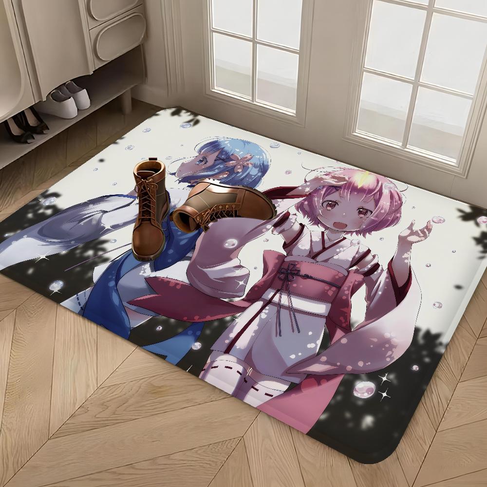 Re Zero Anime Room Mats Retro Multiple Choice Living Room Kitchen Rug Non-Slip Welcome Rug