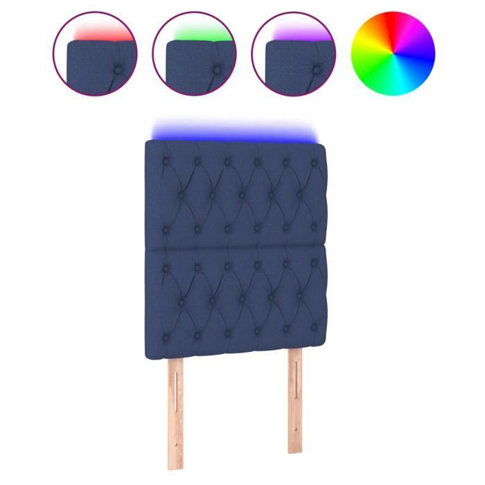 VidaXL LED Headboard Bedroom Furniture Single Bed Accessory Headboard Bed Frame Interior Blue 3122740
