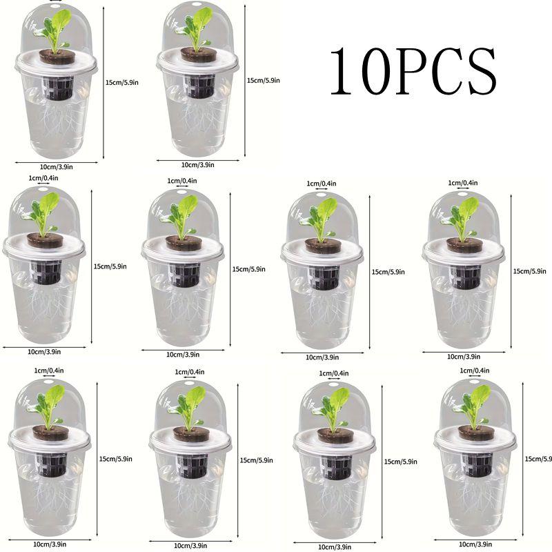 5/10Pcs Transparent Nursery Pots Hydroponic Seedling Germination Cup Seed Starting Pot Plant Gardening Planting Nutrition Cup