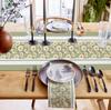 Spring Easter Daisy Flower Linen Table Runner Party Decor Reusable Farmhouse Kitchen Dining Table Runner Easter Decorations