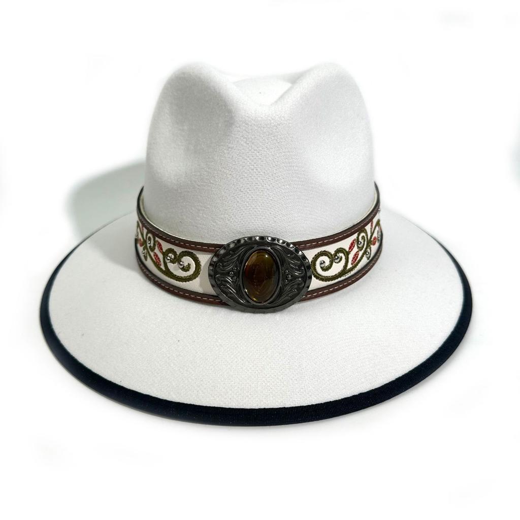 Men And Women Peach Top Western Cowboy Hat Style Jazz Hat Big Edge Top Hat