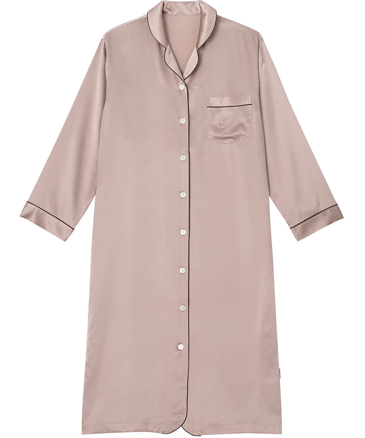 

Relax Sleep Long Moisture Open Dress that blends easily with the YNX544 RP [Wacoal & Sleep] Nightgown, Science, Silk, Sleeve, 100% Silk, Absorbent,