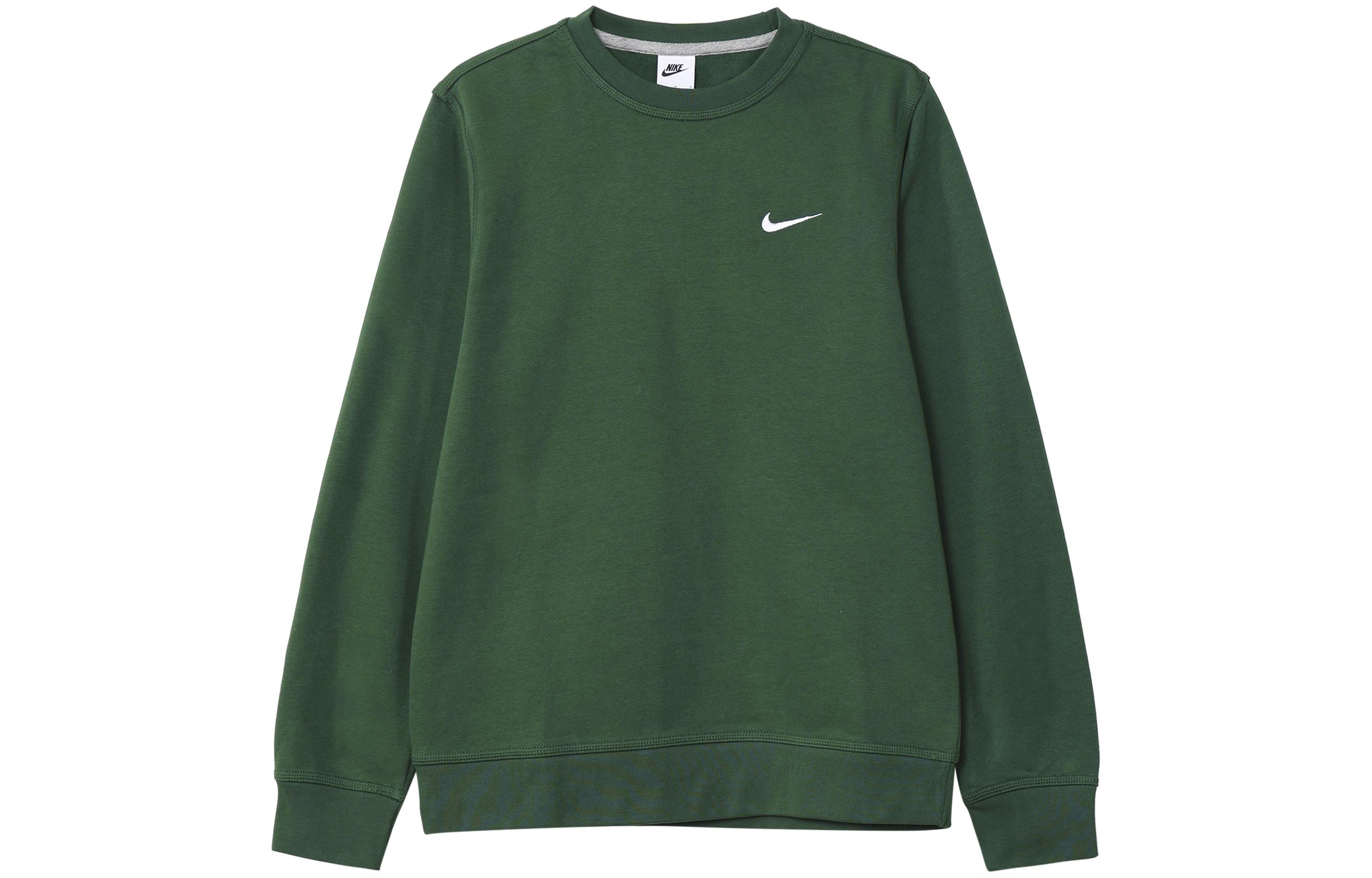 Nike Club Fleece Logo CrewNeck Sweatshirt Green 623459-341 S