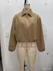 Women's Solid Color Fashionable Sleeve Long Sleeved Zipper Casual Top Jacket Jacket