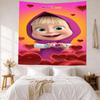 Masha Bear Wall Decor Tapestry Art For Pet Memorial Birthdaywedding Party Backdrop Family Gift