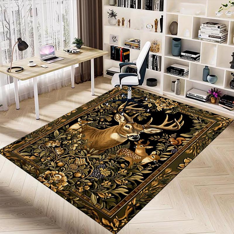 1PC Deer Family Extra Large Non-Slip Floor carpet, Office, family, bedroom, Studio - Large Area Rug,Longlasting Material-K0383