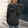 Women's Casual Hooded Sweatshirt, Color Loose Fit Long Sleeve with Pockets for Everyday Wear