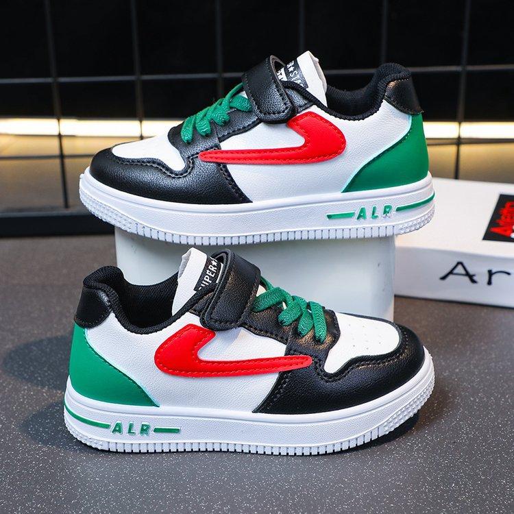 Spring Autumn Kids Breathable Block Sneakers Boys Girls Casual Sports Shoes Fashionable Canvas Flat Shoes For Children