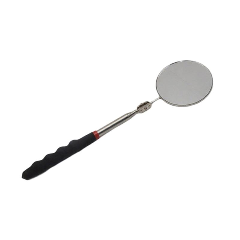 Foldable Telescopic Round Mirror Auto Repair Tool with Long Handle 32mm/82mm Inspection Mirror for Technicians Mechanics
