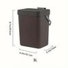 Platzsparender Soft-Close-Mülleimer - 3/5L, Umweltfreundlicher, versiegelter Behälter für Küche & Büro, Kein Strom erforderlich