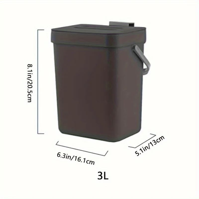 

Food Waste Basket Bin for Kitchen, Small Countertop Compost Bin with Lid,Odor-Free Food Scrap Container,Wall Mounted Garbage Can