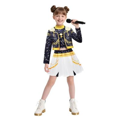 Anime Girls Zoey Mira Cosplay Costume Kids Fancy Party Dress Idol Movie Cosplay Halloween Carniva Clothes Golden Stage Suits Clothes Sale