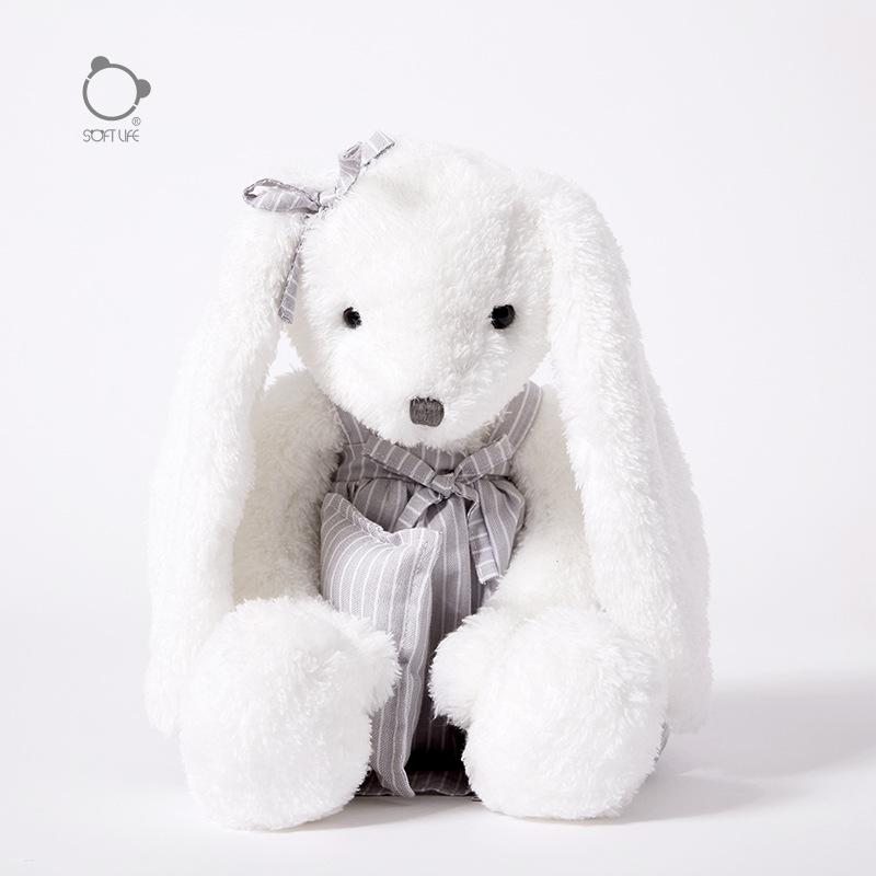 

Белая Пижама Кролик Плюшевая Игрушка Кукла Детская Спящая Кукла 40cm белый
