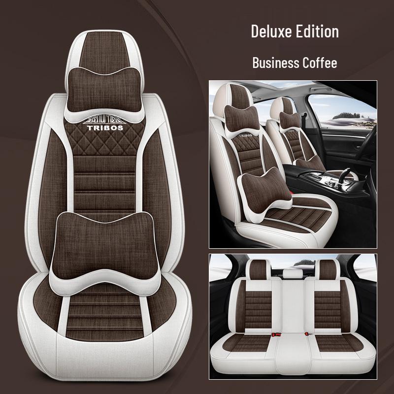 Custom Linen Seat Covers for Changan CS75/CS35/CS55/Yuexiang V3V7/Yidong - All-Season Full Coverage Cushions.