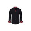 Men Contrast Lining Long Sleeve Button Down Dress Shirt